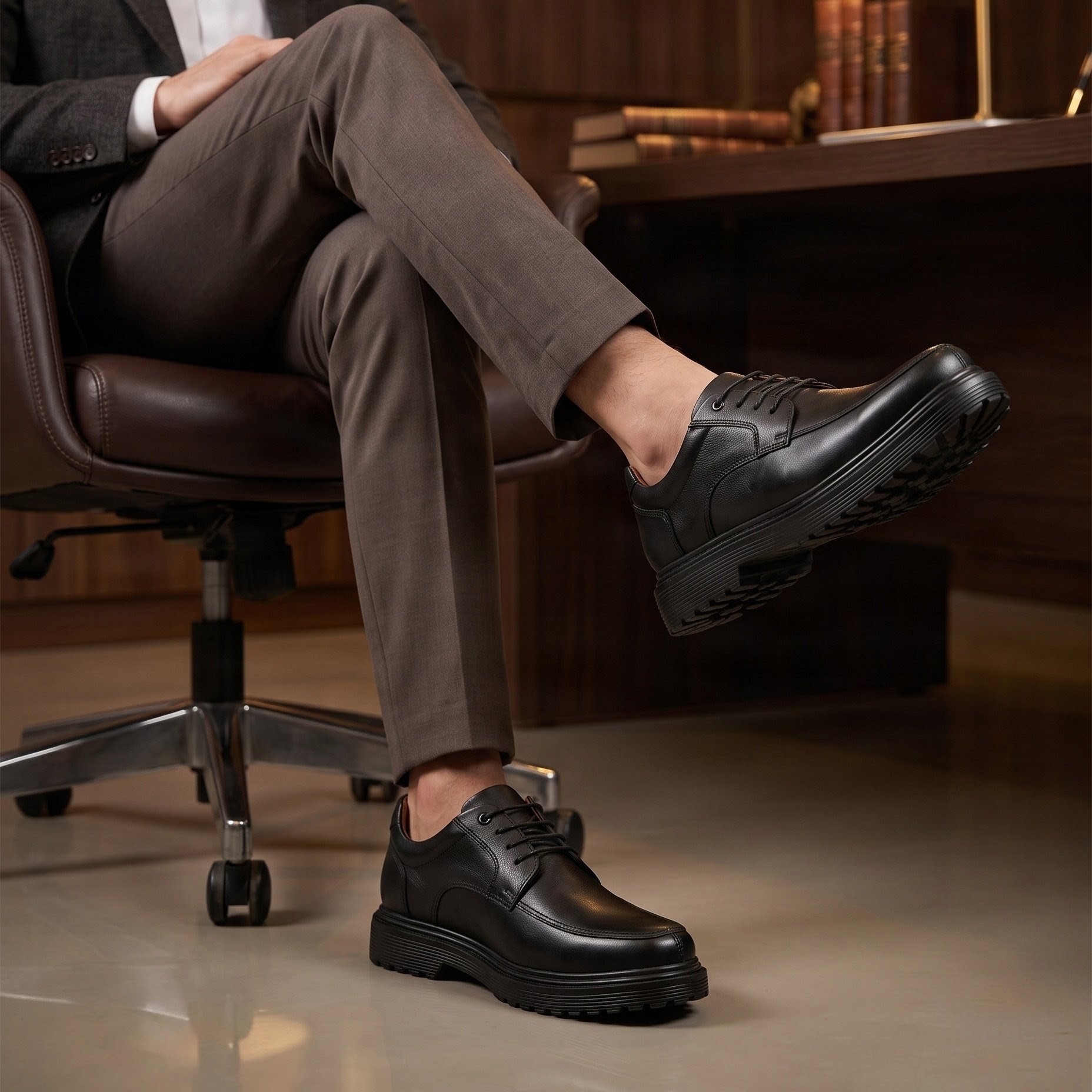 "Elite Step" - Chaussure Derby pour Homme en Cuir Véritable vue 2 - BLISS