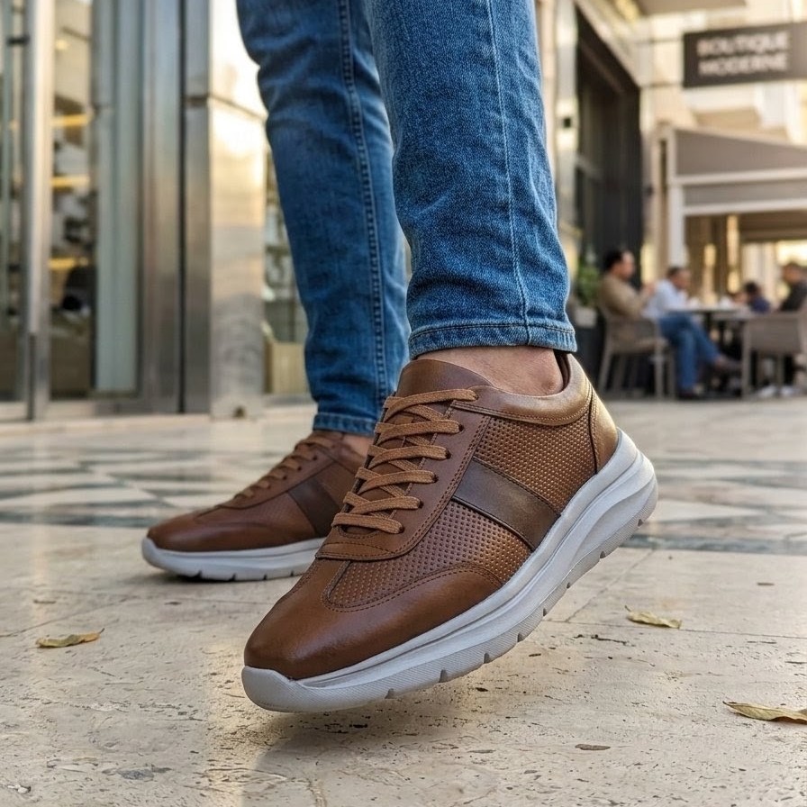Aero Step - Sneaker Casual Homme en Cuir Véritable vue 6 - BLISS